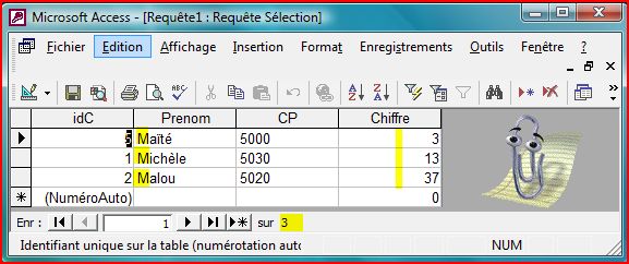 R&eacute;sultat de la requ&ecirc;te
